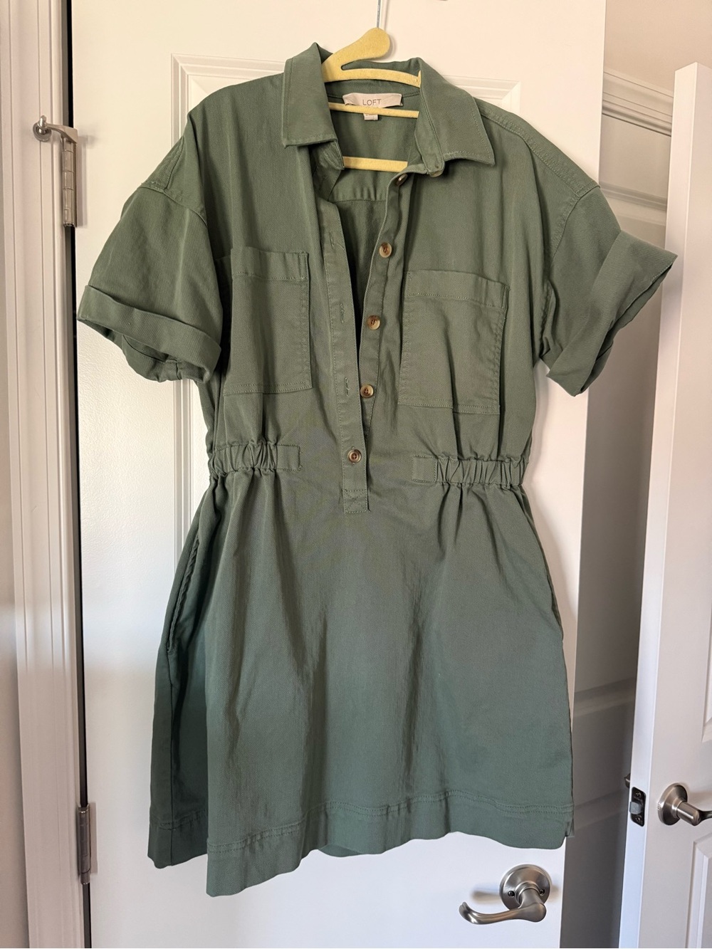 LOFT Olive Utility Dress